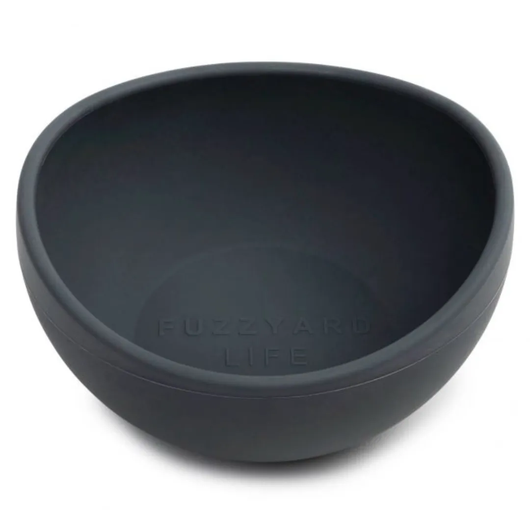 15% OFF: FuzzYard LIFE Slate Grey Silicone Pet Bowl